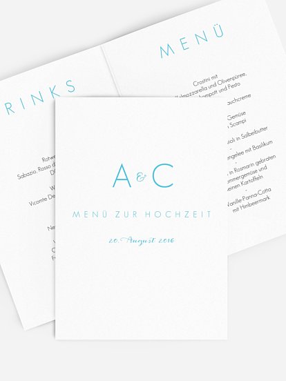 Menükarte Hochzeit Script