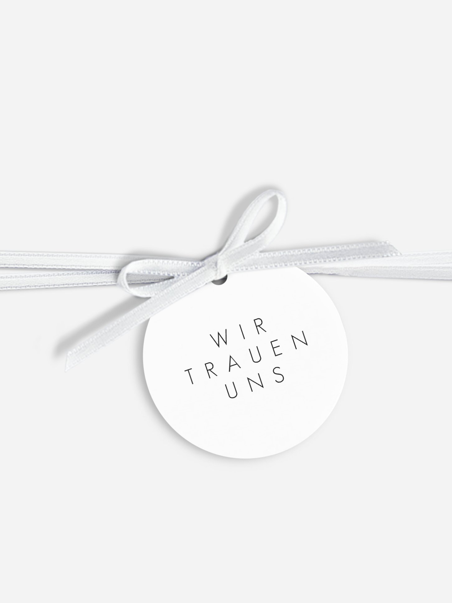 Anhänger mit Band zur Hochzeit Script