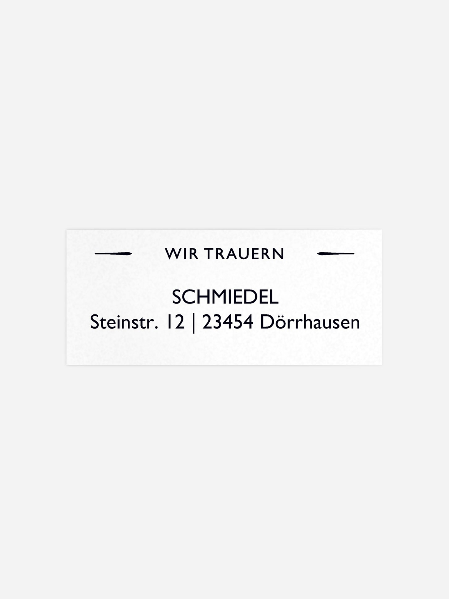 Absenderaufkleber Trauer Zeitlos Premium