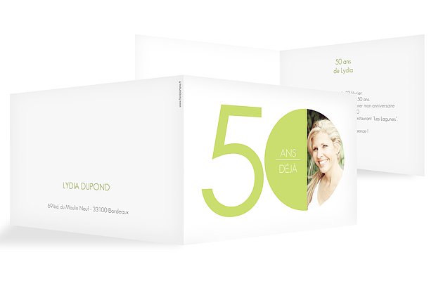 invitation anniversaire 50 Chiffre rond