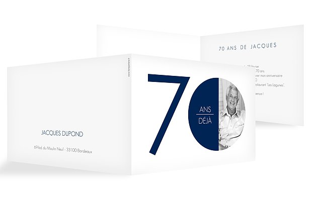 invitation anniversaire 70 Chiffre rond