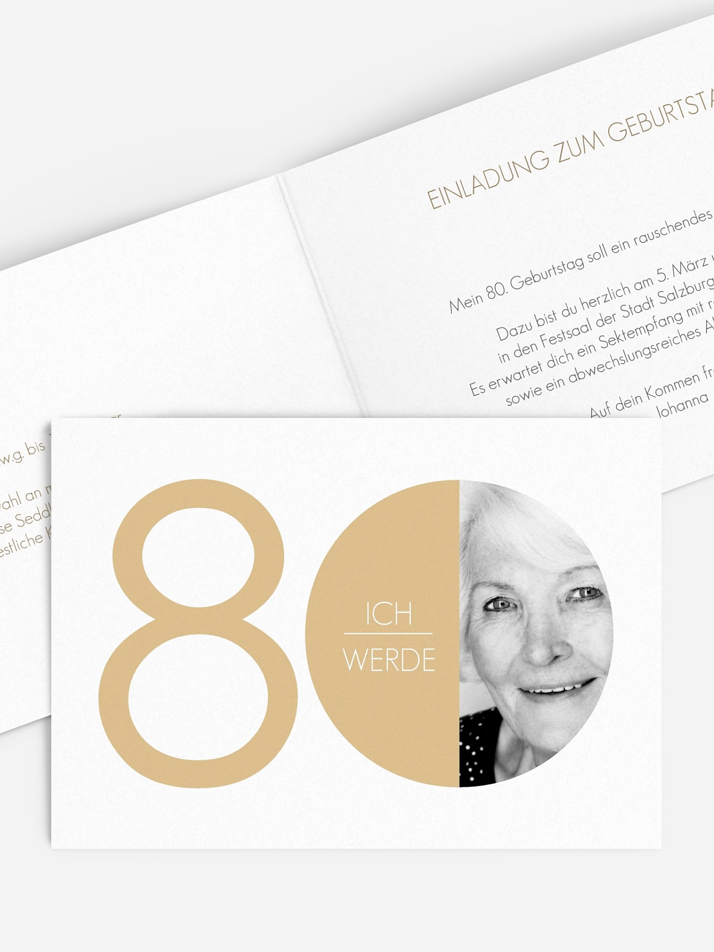 Einladung 80. Geburtstag Runde Nummer