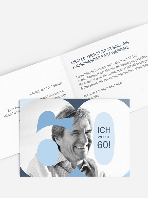 Einladungskarten 60 Geburtstag Bestes Alter