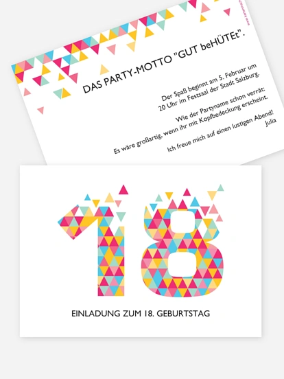 Einladung 18. Geburtstag Drei Ecken