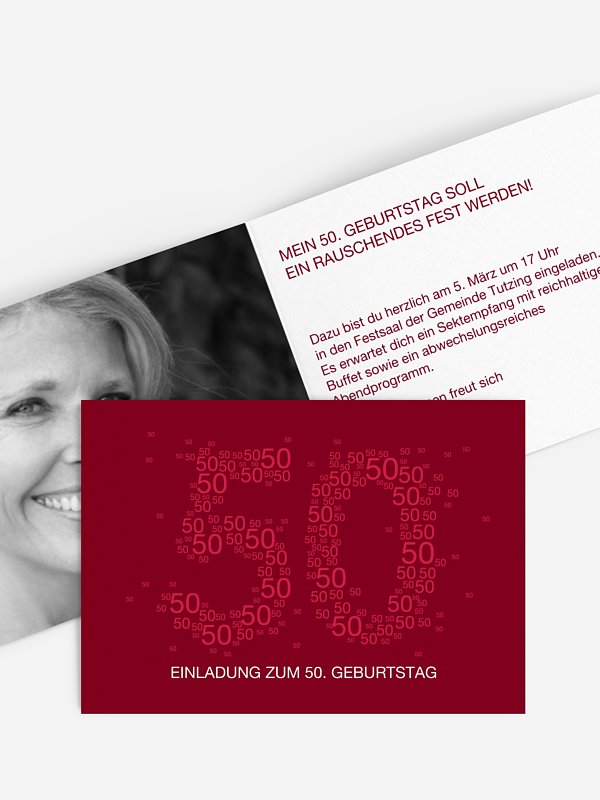 Einladung 50. Geburtstag Vielzahl