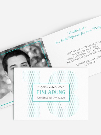 Einladung 18. Geburtstag Mit Punkten