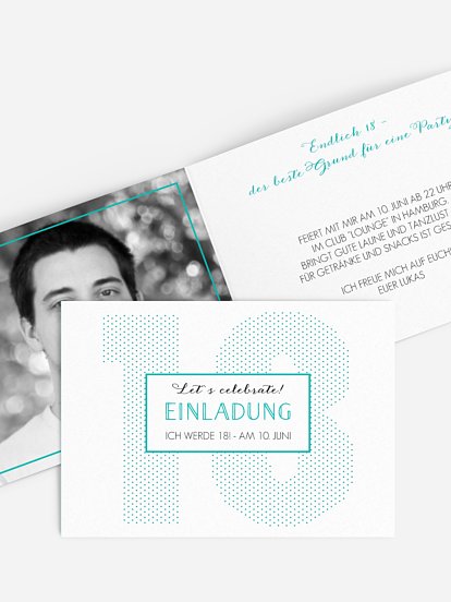 Einladung 18. Geburtstag Mit Punkten