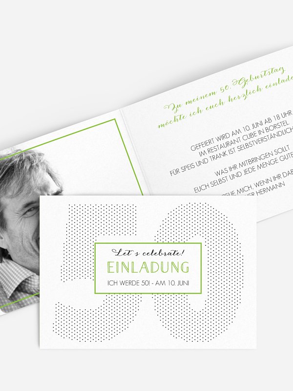 Einladung 50. Geburtstag Mit Punkten