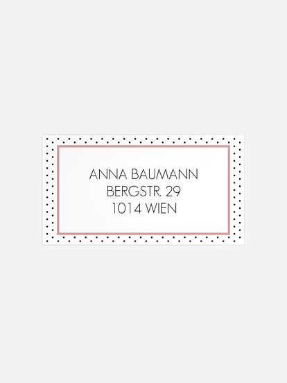 Empfängeraufkleber Geburtstag Mit Punkten