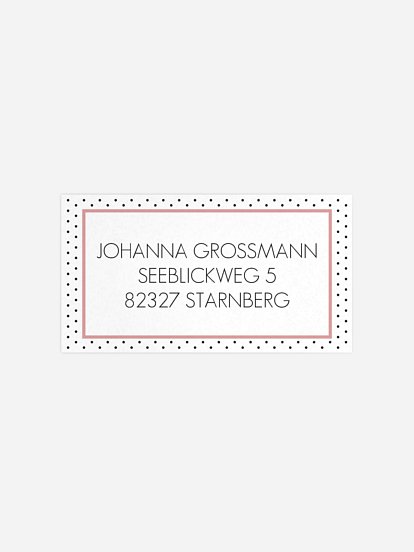 Empfängeraufkleber Geburtstag Mit Punkten