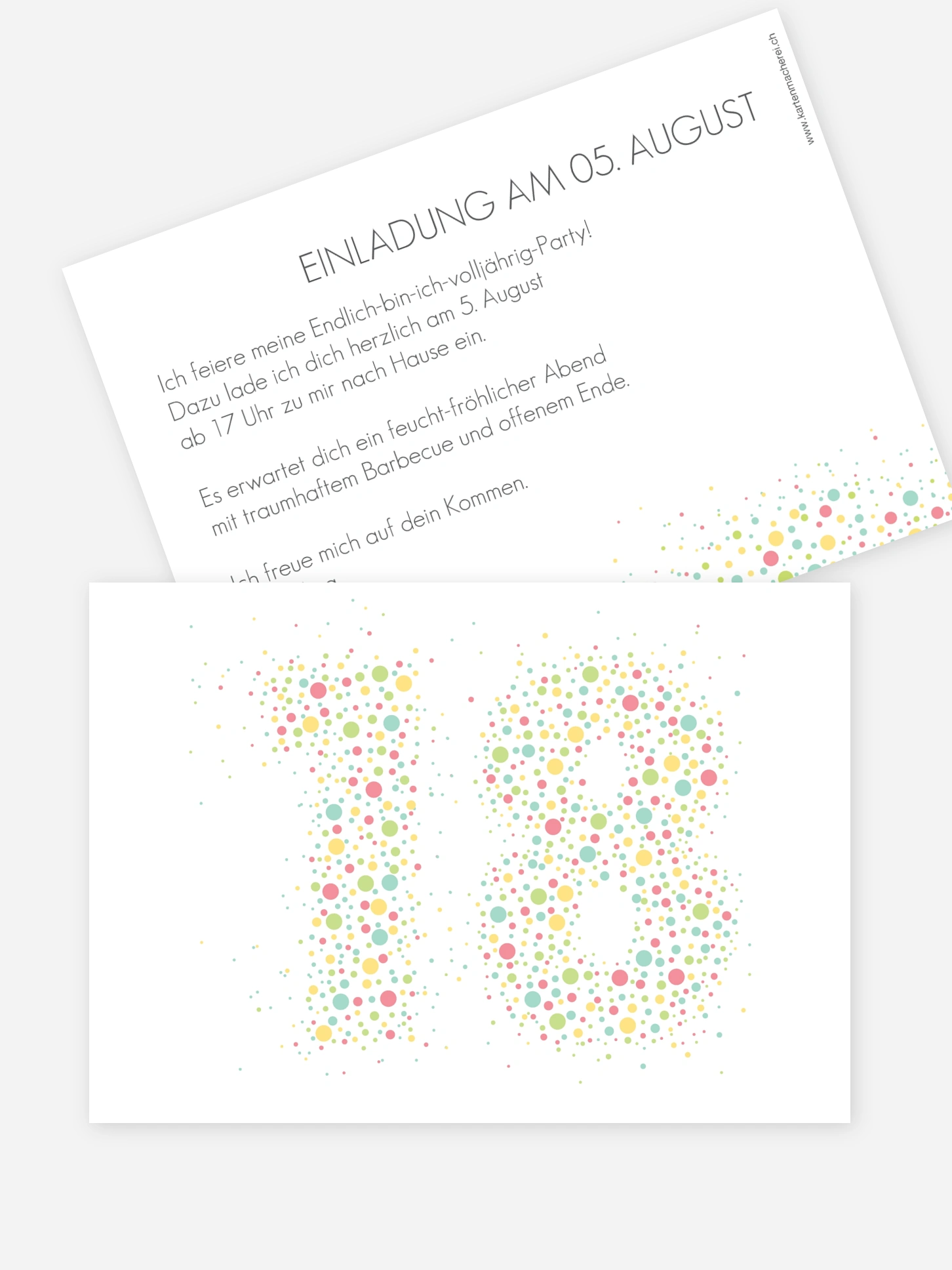 Einladung 18. Geburtstag Spritzig