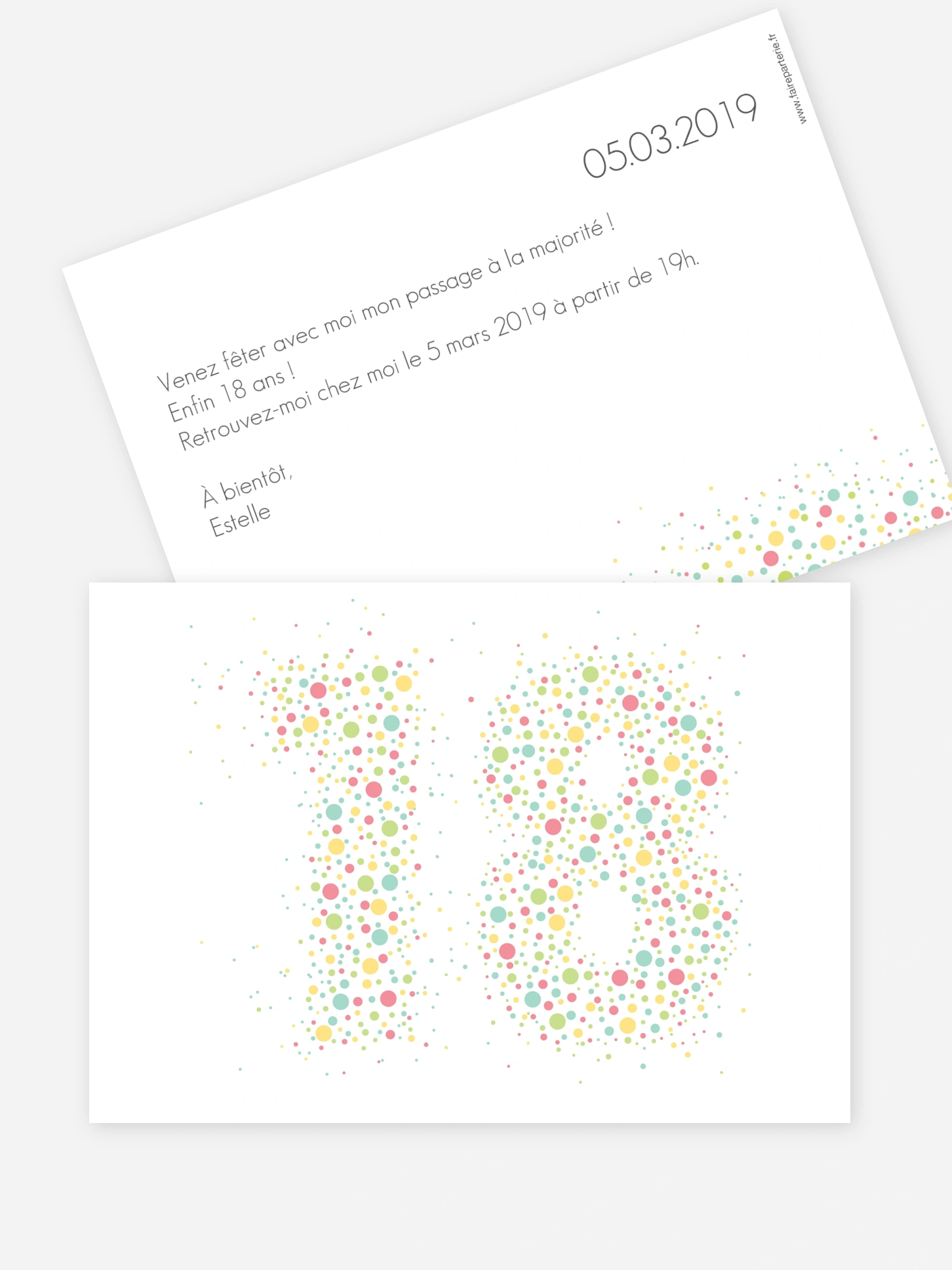 invitation anniversaire 18 Chiffre pétillant