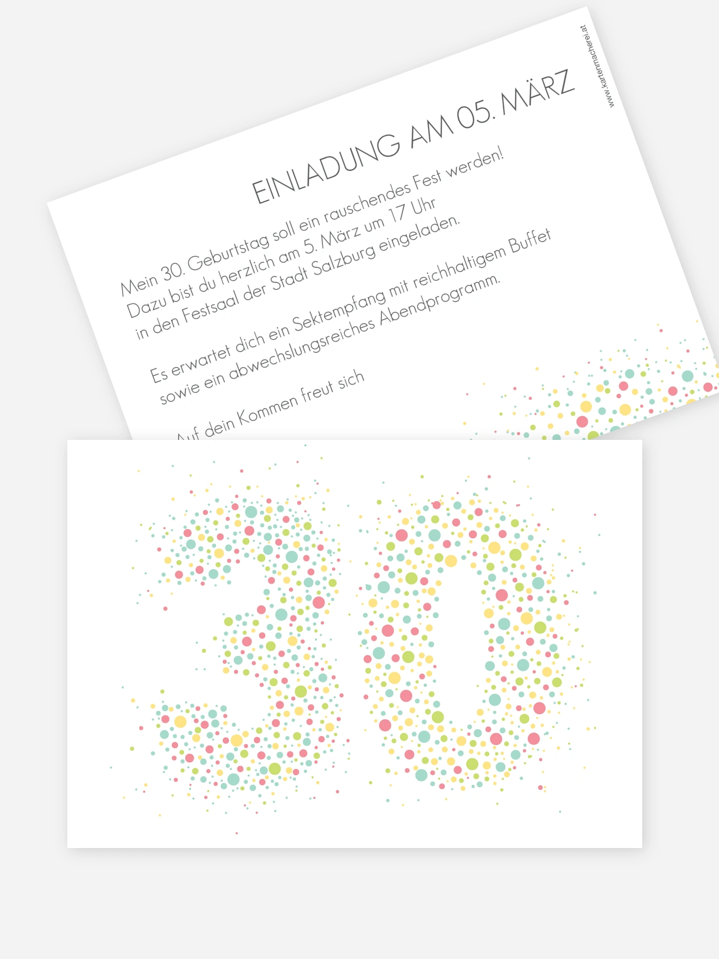 Einladung 30. Geburtstag Spritzig