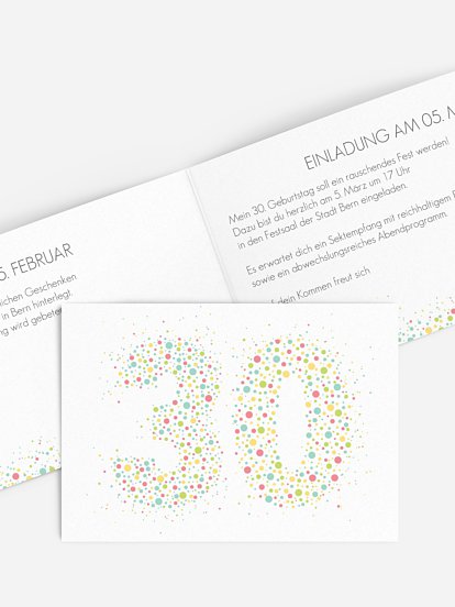 Einladung 30. Geburtstag Spritzig