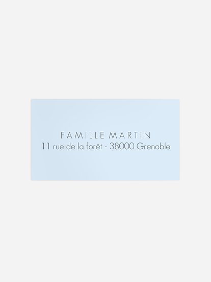 Étiquette destinataire voeux Damier photos