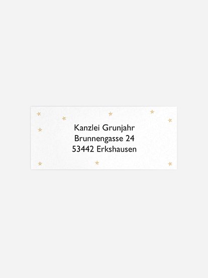 Absenderaufkleber geschäftl. Weihnachten Wildwechsel