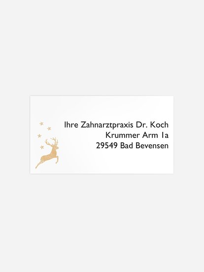Empfängeraufkleber geschäftl. Weihnachten Wildwechsel