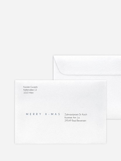 Bedruckte Umschläge geschäftl. Weihnachten Jahreswechsel