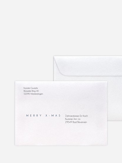 Bedruckte Umschläge geschäftl. Weihnachten Jahreswechsel