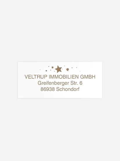 Absenderaufkleber geschäftl. Weihnachten Stella