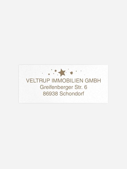 Absenderaufkleber geschäftl. Weihnachten Stella