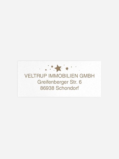 Absenderaufkleber geschäftl. Weihnachten Stella