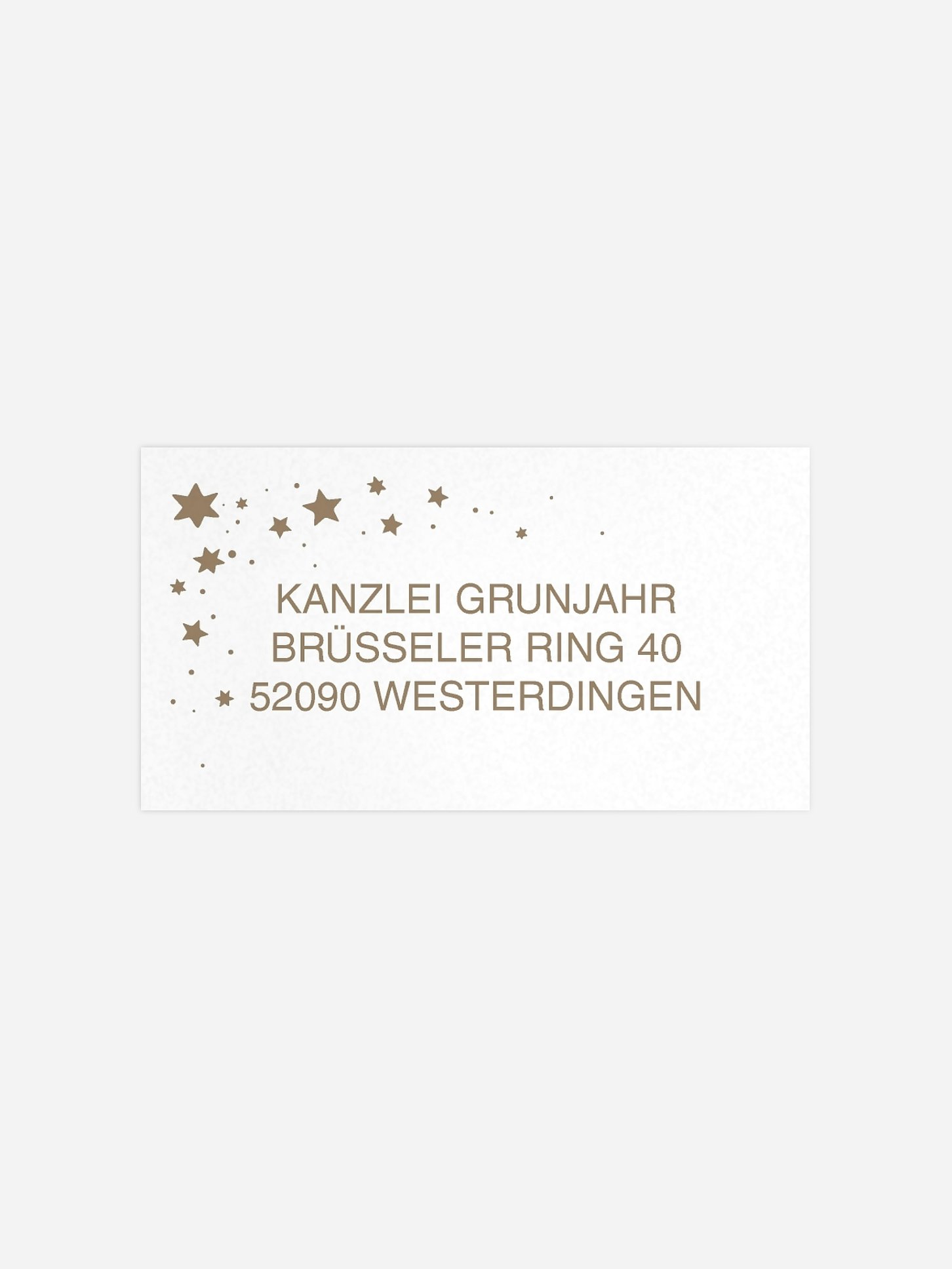Empfängeraufkleber geschäftl. Weihnachten Stella