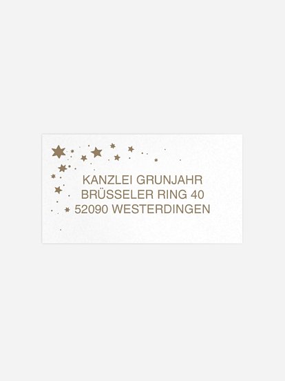 Empfängeraufkleber geschäftl. Weihnachten Stella