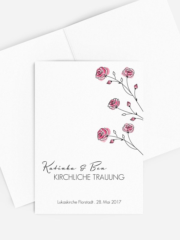Kirchenheft Hochzeit Roses