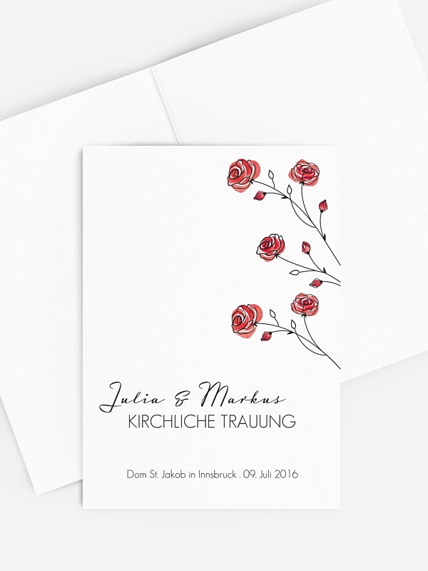 Kirchenheft Hochzeit Roses