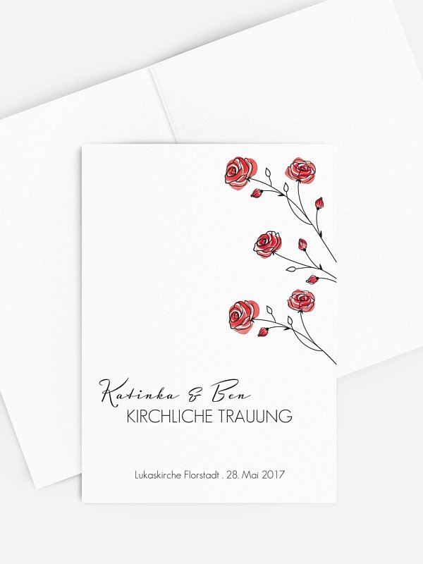 Kirchenheft Hochzeit Roses