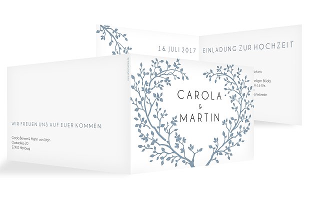 Hochzeitseinladung Vereint