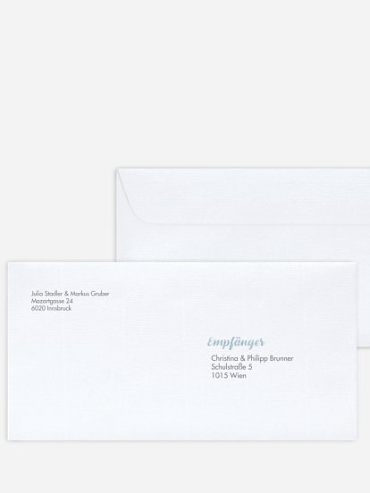 Bedruckter Briefumschlag Hochzeit Painty