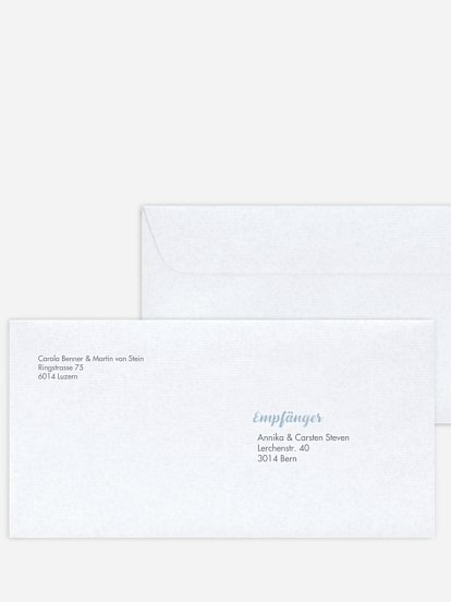 Bedruckter Briefumschlag Hochzeit Painty