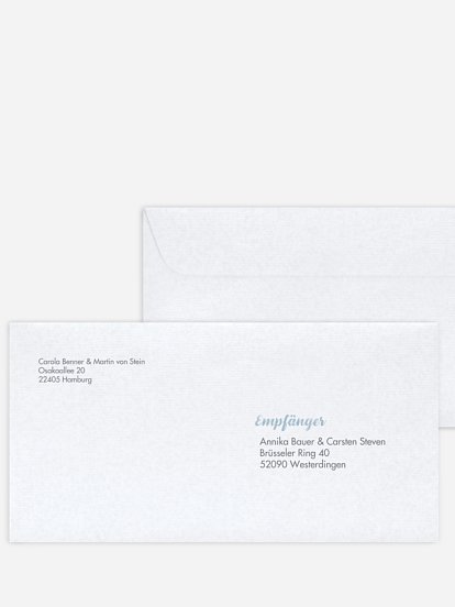Bedruckter Briefumschlag Hochzeit Painty