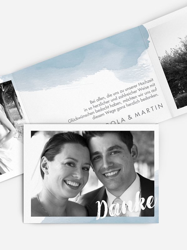Dankeskarte Hochzeit Painty