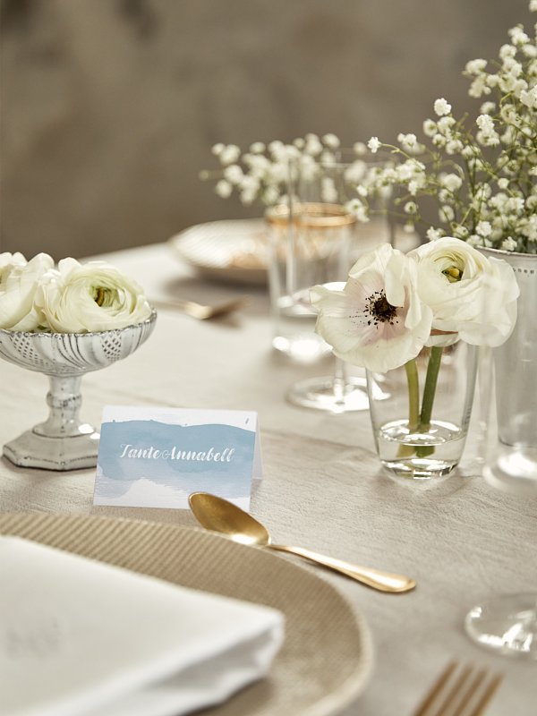 Tischkarte Hochzeit Painty