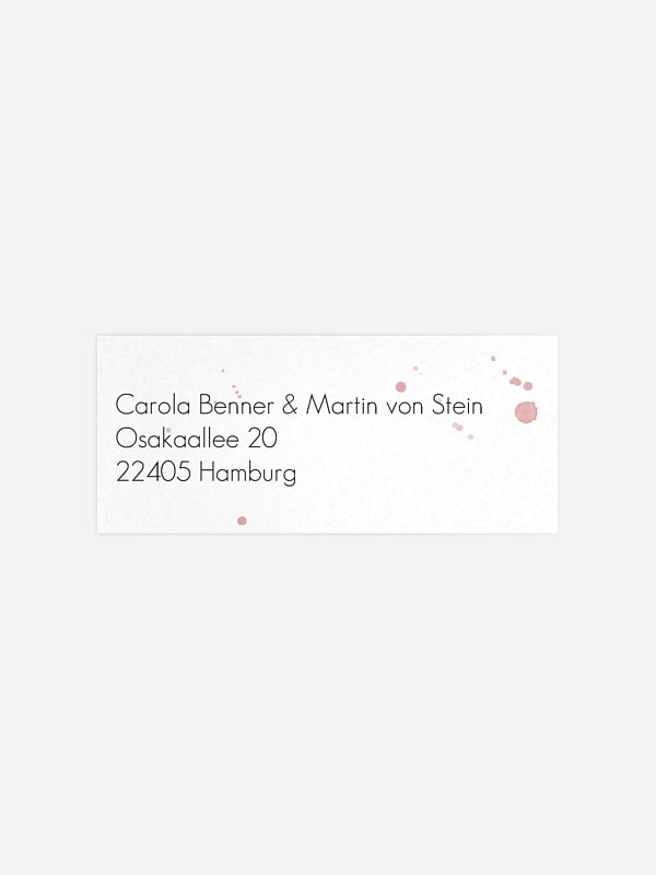 Absenderaufkleber Hochzeit Brush Lettering
