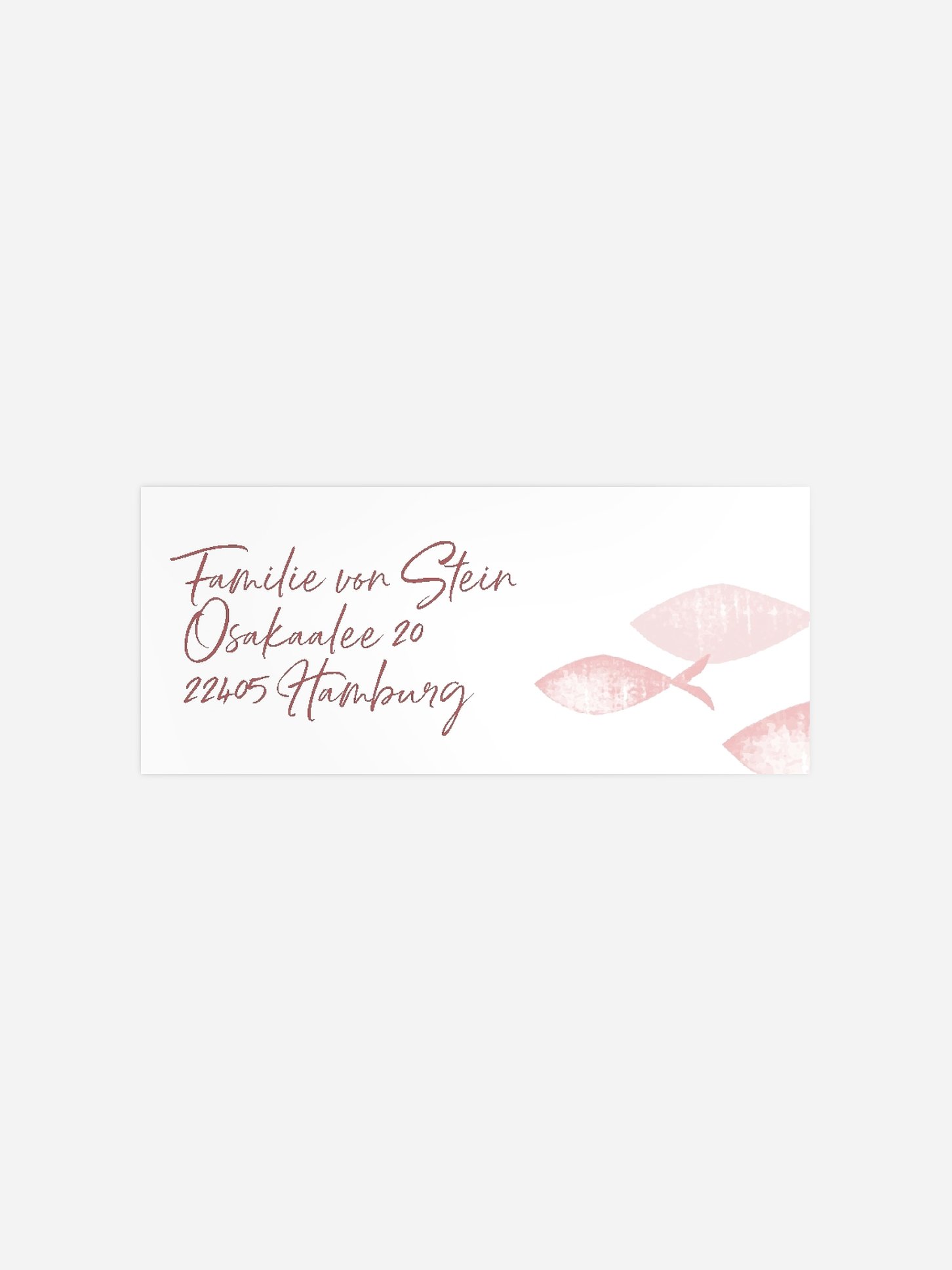 Absenderaufkleber Taufe Fischschwarm