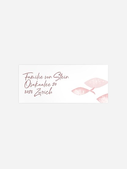 Absenderaufkleber Taufe Fischschwarm