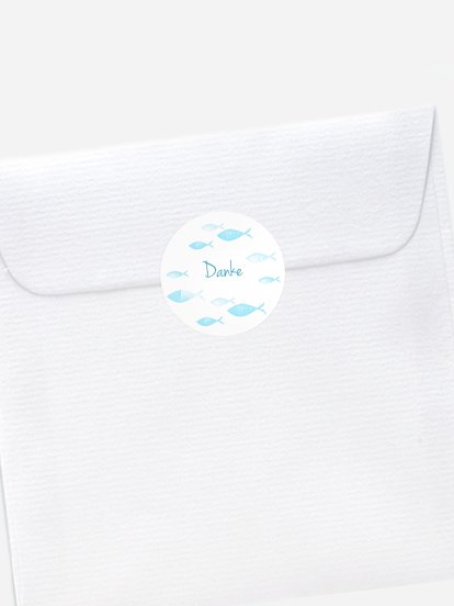 Aufkleber Kommunion Konfirmation Fischschwarm