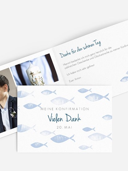 Danksagung Konfirmation Fischschwarm