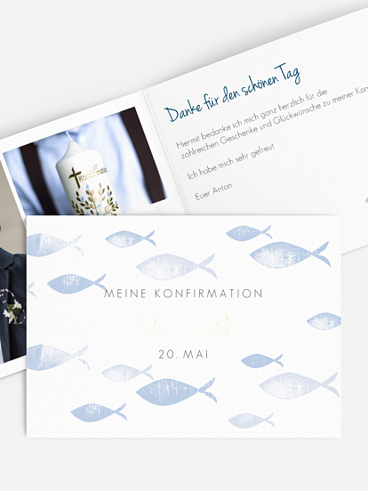 Danksagung Konfirmation Fischschwarm