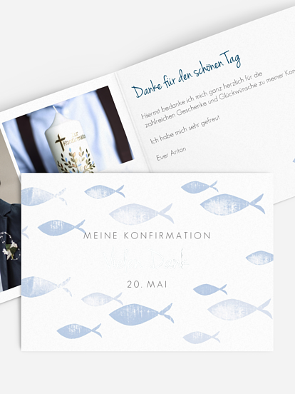 Danksagung Konfirmation Fischschwarm