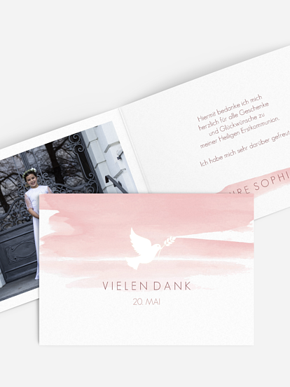 Danksagung Kommunion Aquarellbild