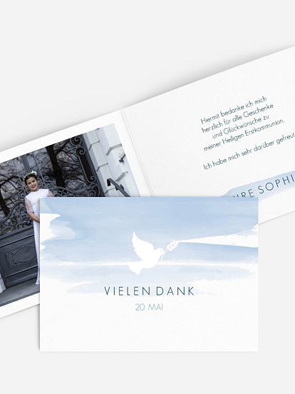 Danksagung Kommunion Aquarellbild