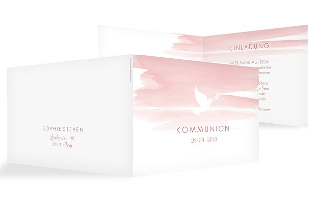 Kommunionseinladung Aquarellbild