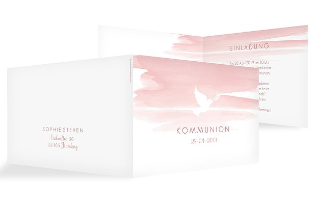 Kommunionseinladung Aquarellbild