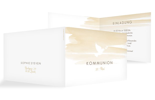 Kommunionseinladung Aquarellbild