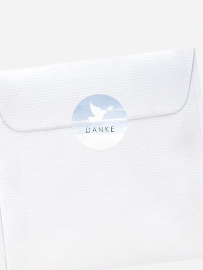 Aufkleber Kommunion Konfirmation Aquarellbild